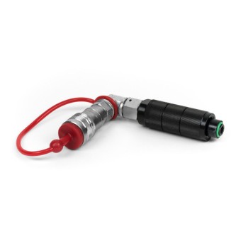 The Confetti Maker CO2 Bottle to hose 90 degrees quick connector