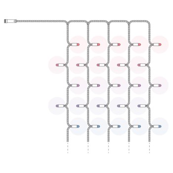 Twinkly PRO Capsule Curtain 5 x 50 RGB LED - clear