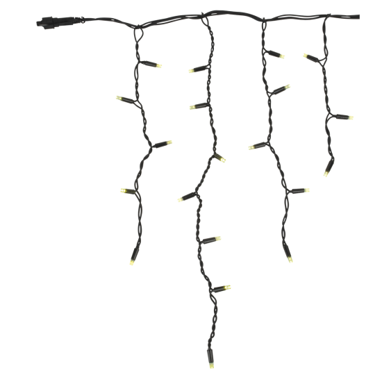 Showtec LED Rubber Icicle Light WW Nero 200 LED 5 mt
