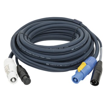 DAP FP18 Hybrid Cable - powerCON & 5-pin XLR - DMX / Power 0.75 mt