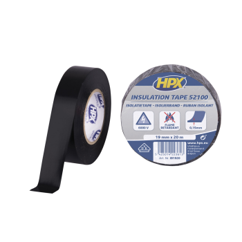 HPX Nastro isolante in PVC 52100 19 mm 20 mt nero