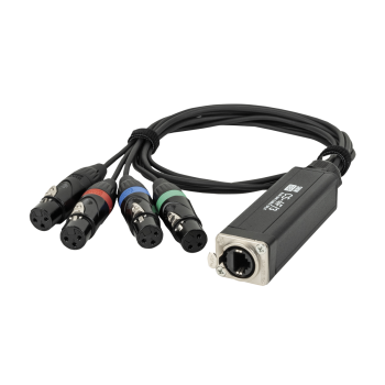 Showgear CS-4F/3 4-channel DMX shuttle snake via network cable