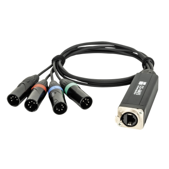 Showgear CS-4M/5 4-channel DMX shuttle snake via network cable