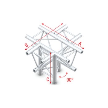 Milos Pro-30 Triangle P Truss - Cross + down - 5-way - apex down - 71 cm