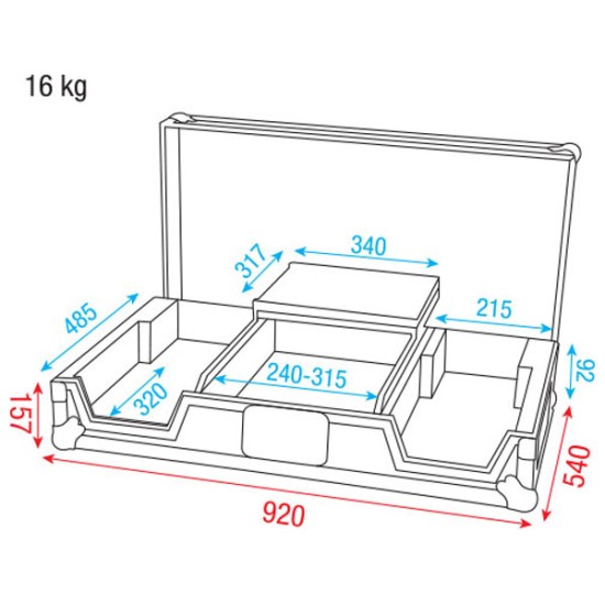 Flightcase Dap-Audio D7018