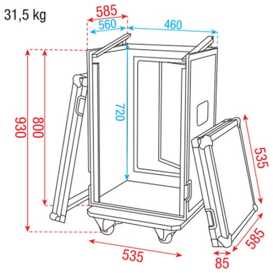 Flightcases Dap-Audio D7365B