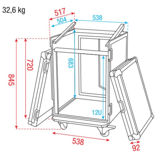 Flightcase Dap-Audio D7366B