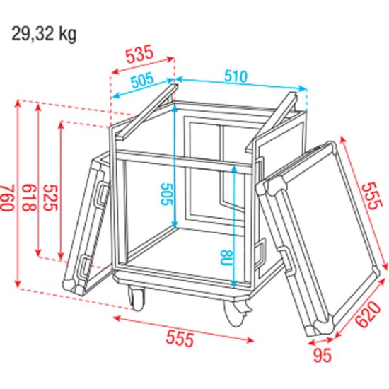 Flightcase Dap-Audio D7368B