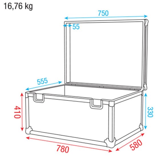 Flightcase Dap-Audio D7423B