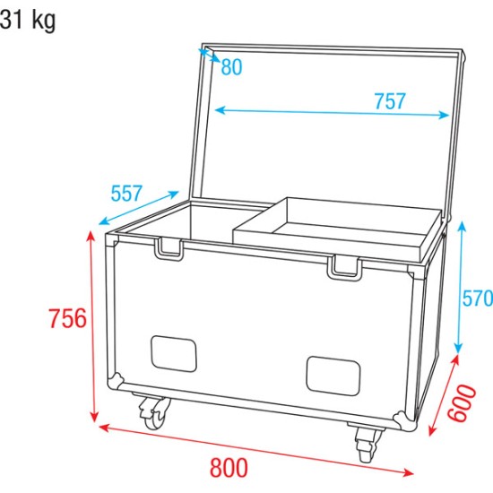 Flightcase Dap-Audio D7450