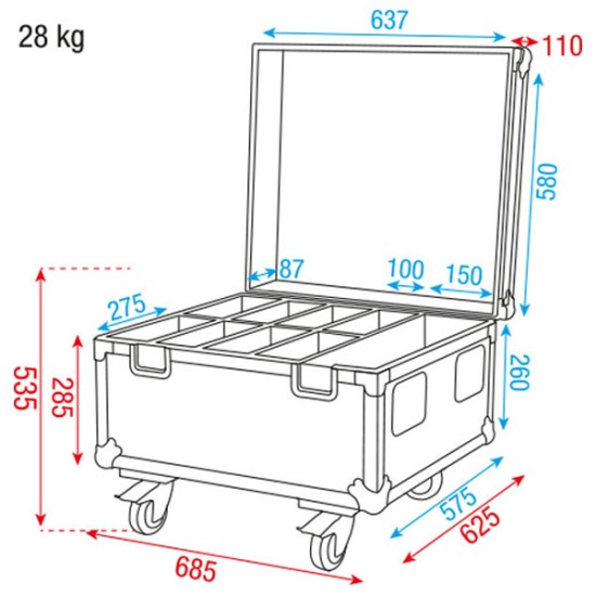 Flightcases Dap-Audio D7475