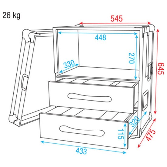 Flightcases Dap-Audio D7520B