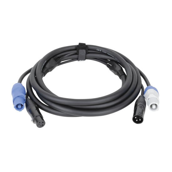 DAP FP20 Hybrid Cable Power Pro & 3-pin XLR DMX/Power 1.5 mt