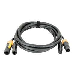 DAP FP22 Hybrid Cable Power Pro True & 3-pin XLR DMX/Power 1.5 mt