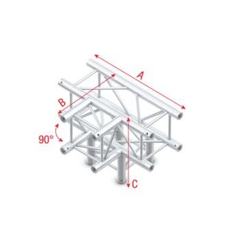 Milos Pro-30 Square F Truss - T-Cross + Down 4-way - 71 cm