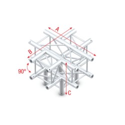 Milos Pro-30 Square F Truss - Cross + Down 5-way -71cm