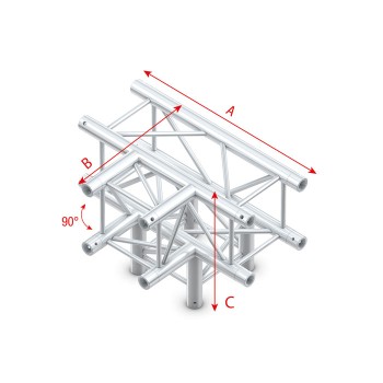 Milos Pro-30 Square F Truss T-Cross + Down 4-way 50 cm