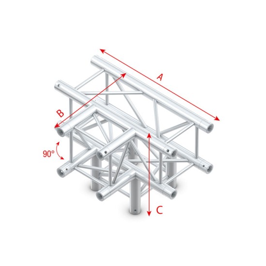 Milos Pro-30 Truss quadrato F T-Cross + Down 4 vie 50 cm