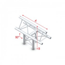 Milos Pro-30 Triangle F Truss - T-Cross vertical - 3-way - apex up - 71 cm