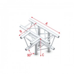 Milos Pro-30 Triangle F Truss - T-Cross + down 4-way - 71 cm