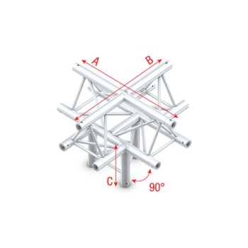 Milos Pro-30 Triangle F Truss - Cross + down 5-way - apex up - 71 cm