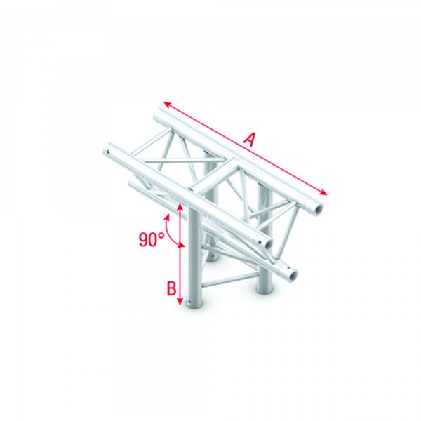 Milos Pro-30 Triangle F Truss T-Cross vertical 3-way apex down 50 cm ATF35sp