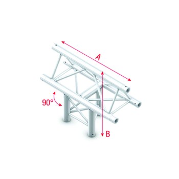 Milos Pro-30 Triangle F Truss T-Cross verticale 3 vie apice verso l'alto 50 cm