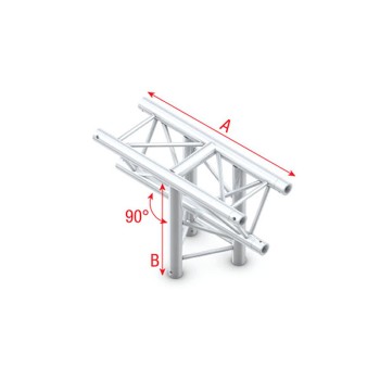 Milos Pro-30 Triangle F Truss T-Cross vertical 3-way apex down 50 cm ATF37sp