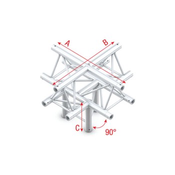 Milos Pro-30 Triangle F Truss Croce + giù 5 vie apice su 50 cm