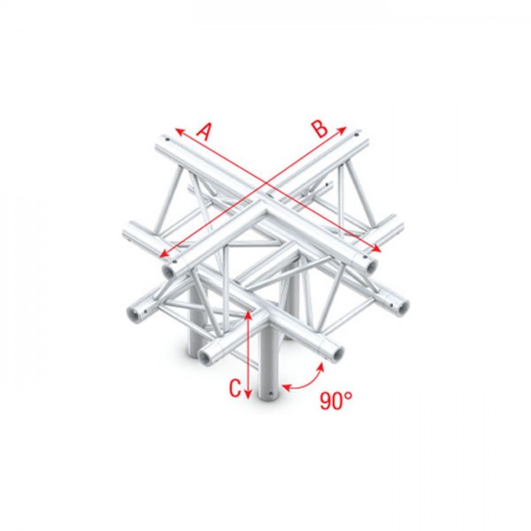 Milos Pro-30 Triangle F Truss Croce + giù 5 vie apice su 50 cm