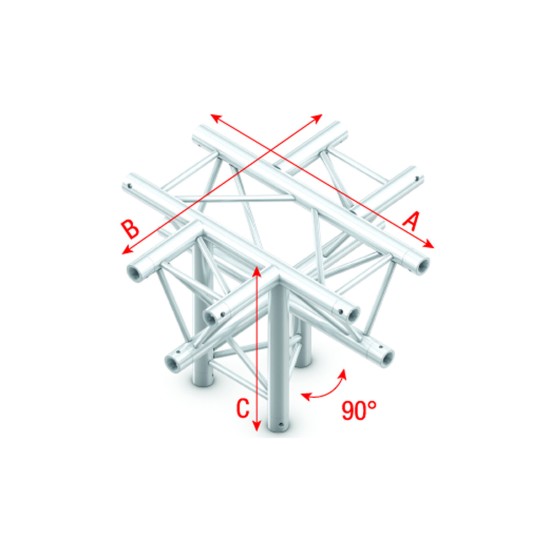 Milos Pro-30 Truss quadrato F Cross + Down 5 vie 50 cm ACF53sp