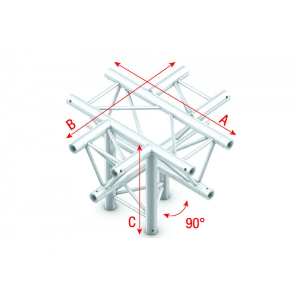 Milos Pro-30 Square F Truss Cross + Down 5-way 50 cm ACF53sp