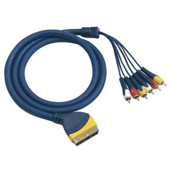 DMT Scart Plug to 6 RCA Connettore 1,5mtr Home-Theatre Cable