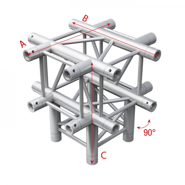 Milos Pro-30 Square G Truss Cross + Down 5-way 50 cm QCU51sp