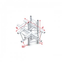 Milos Pro-30 Triangle G Truss - T-Cross + up/down - 5-way - 74 cm