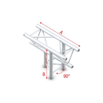 Milos Pro-30 Triangle G Truss - T-Cross up/down - 3-way - 74 cm