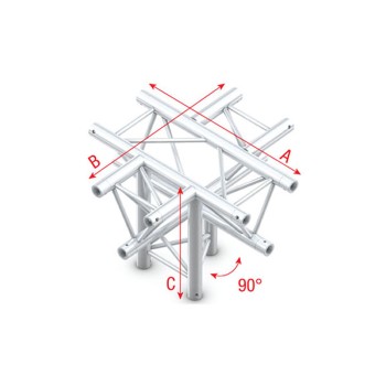 Milos Pro-30 Triangle G Truss T-Cross + down 4-way 50 cm