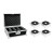 EUROLITE Set 4x AKKU IP Flat Light 1 chrome + Case