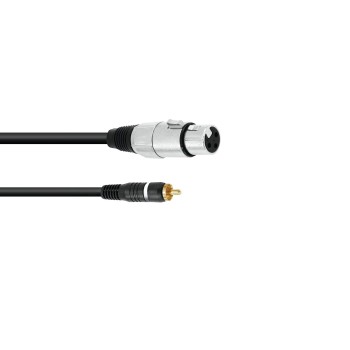 OMNITRONIC Adapter Cable RCA/XLR(F) 2m bk