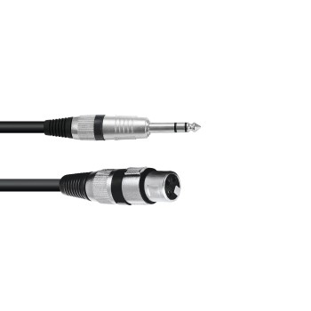 OMNITRONIC Adapter Cable XLR(F)/Jack stereo 0.9m bk