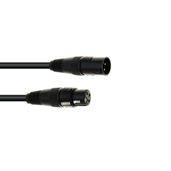 EUROLITE DMX Cable XLR 3-pin 1m bk